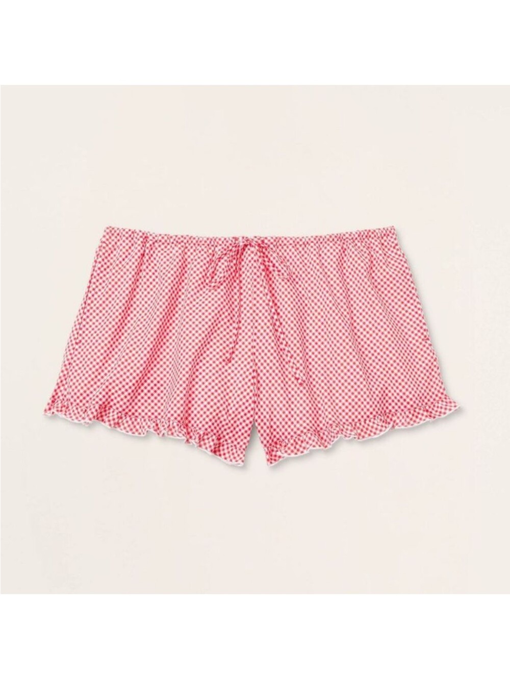 Park X Target Mid-rise Red Gingham woven drawstring short